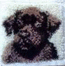 Шоколадный щенок в ковровой технике 30х30м